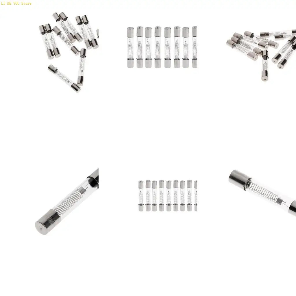 W3JE 10ピース高電圧マイクロ波オーブンヒューズガラスチューブ5KV 0.8A 800MA高速ブローヒューズマイクロ波オーブン修理部品