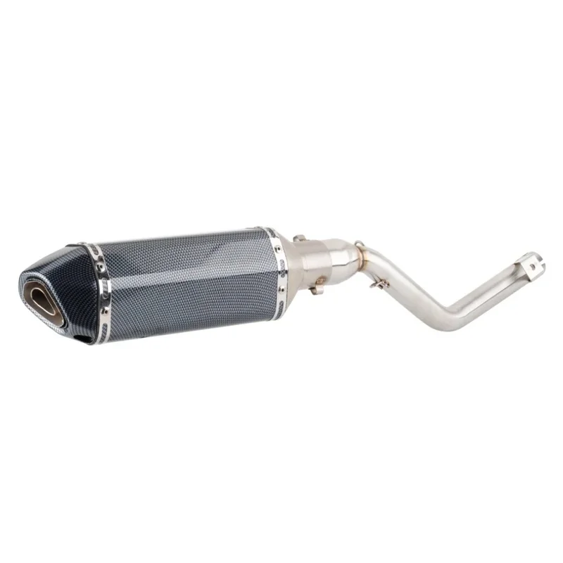 Slip‑on Motorcycle Escape Exhaust Muffler & Mid Link Pipe Fit for Keeway TX125 TX125 SM Enduro 2012‑2021