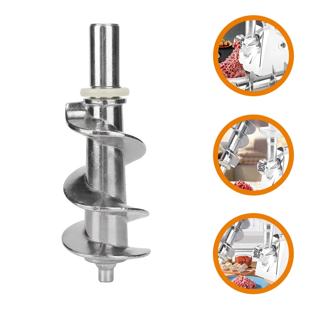 

Detachable Plate Meat Electric Grinder Accessories Screw Stainless Steel Plucker Silver