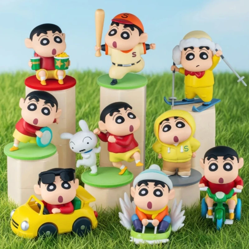

New Genuine Crayon Shinchan Holiday Series Blind Box Cute Anime Figure Trendy Desktop Decoration Collectible Toy Gift For Boy
