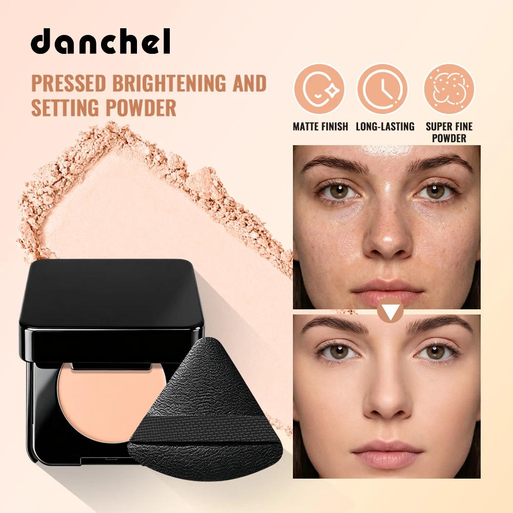 Pressed Setting Powder & Phone Grip 2 In 1 Soft Focus Matte Effect Control Oil Conceal Pores Portable Touch-Up Powder Puff