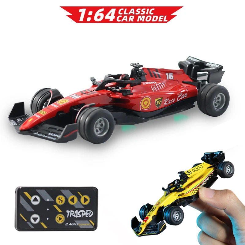 NEU 1:64 RC Auto Mini Legierungs-Automodelle Desktop-Fahrzeug Druckguss Formel-Rennwagen Ferngesteuertes Auto Spielzeug Geschenke für Erwachsene