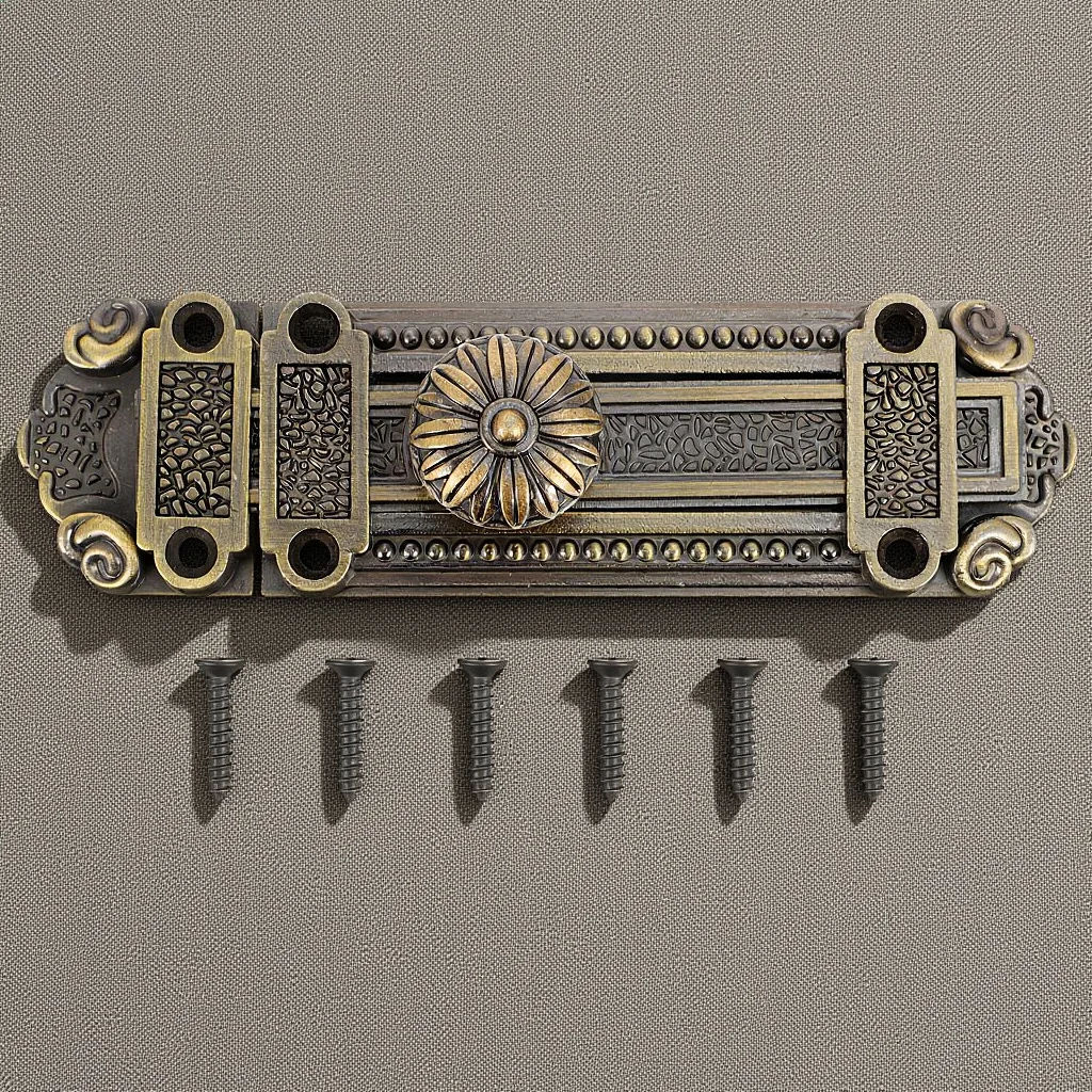 

1Pcs Zinc Alloy Door Window Latch Vintage Security Slide Bolt Lock for Sliding Doors Bathroom Gate Privacy Safety