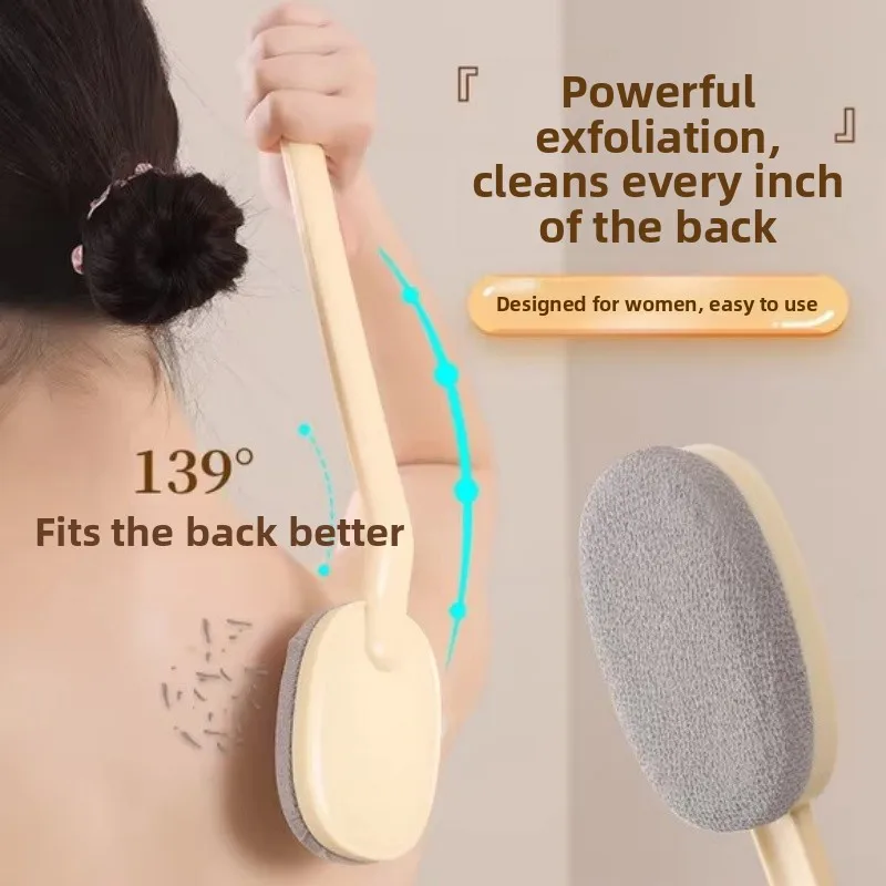 

Щетка для ванны с длинной ручкой, прочная, для глубокой очистки, самоочищающаяся, инструмент для душа, щетка для мытья тела, приспособление для купания