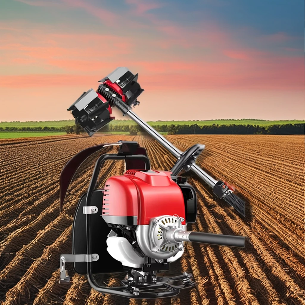 High-power four-stroke lawn mower New multifunctional household and agricultural field cutter