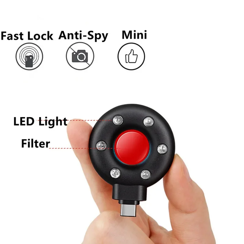 Portable Anti-Spy Hidden Camera Infrared Detector Handheld Anti-peeping detector Spy Finder for Screening Pinhole Spy Cameras