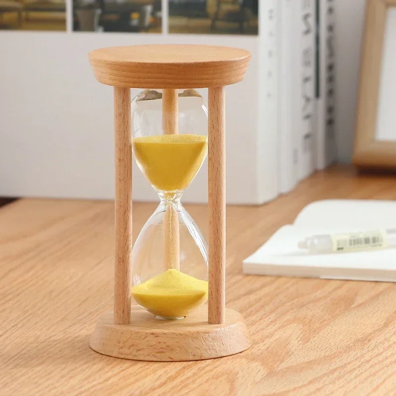 3/5/10/15/30 Minutes Wooden Hourglass Timing Living Room Desktop Ornaments Children's Timing Sand Timer Hourglass Timer