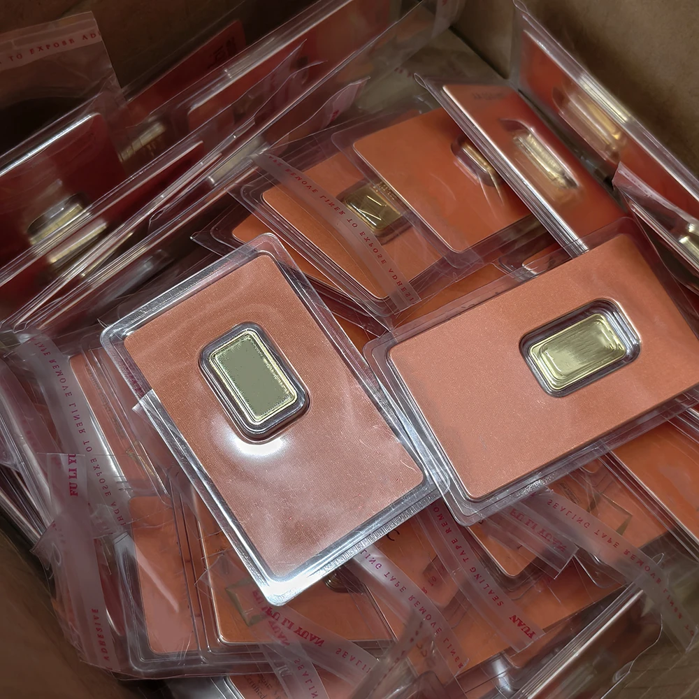 VB 1g/2,5g/10g/20g/1oz/50g 24K vergulde goudstaven in oranje verzegelde verpakking, niet-magnetische koperen staaf, onafhankelijk serienummer, cadeau - afbeelding 2
