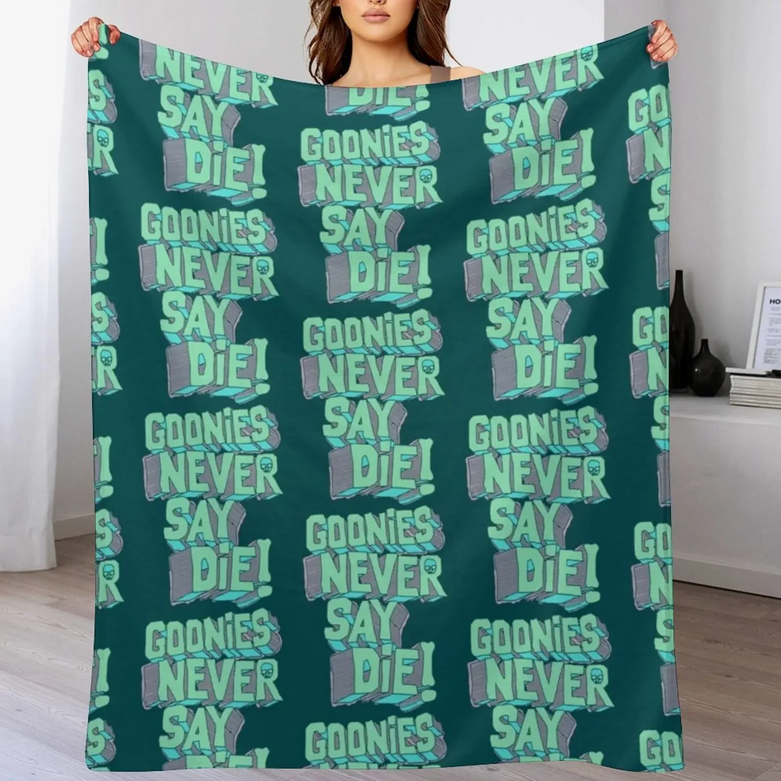

goonies naver say die Throw Blanket Bed Fashionable Furry Softest christmas decoration Blankets