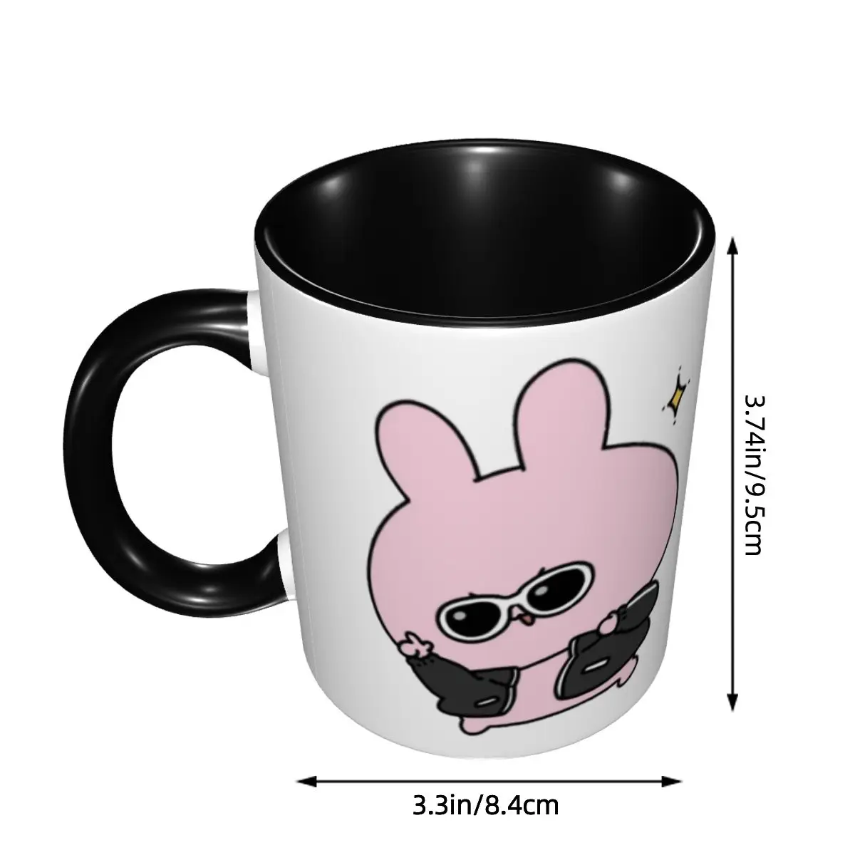 DIY Asamimichaan Anime Cartoons Asamimi Ceramic Mugs Personalized Coffee Cups Creative Gift