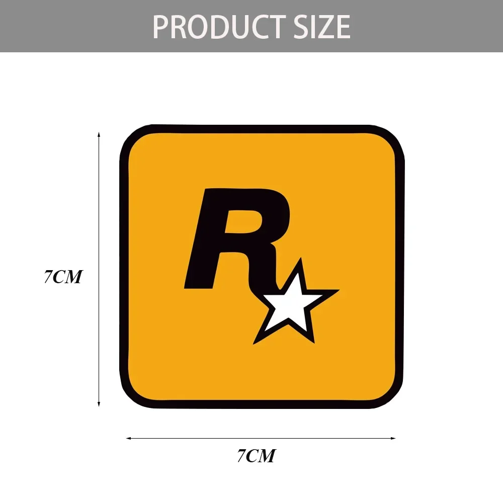 Fashion R Star Car sticker Rockstar Aesthetic Games Vinyl Waterproof for Car Bike Laptop Bottle Bumper Luggage Guitar Skateboad