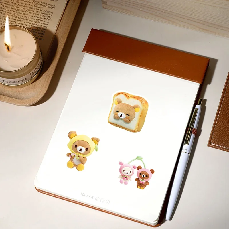 Großhandel 54 Stück Niedliche Rilakkuma Aufkleber Wasserfest Cartoon-Tier Laptop Gepäck Handyhülle Abziehbilder Scrapbook – Detail 6