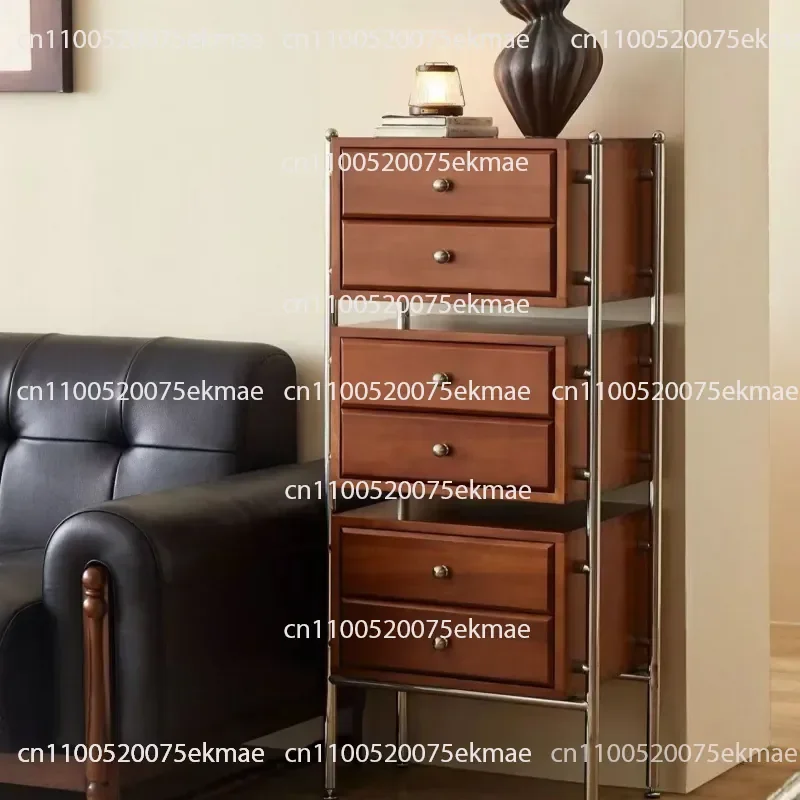 Solid Wood Edge Cabinet, Simple Medieval Cabinet, Multi-purpose Locker, Bucket Cabinet, Porch