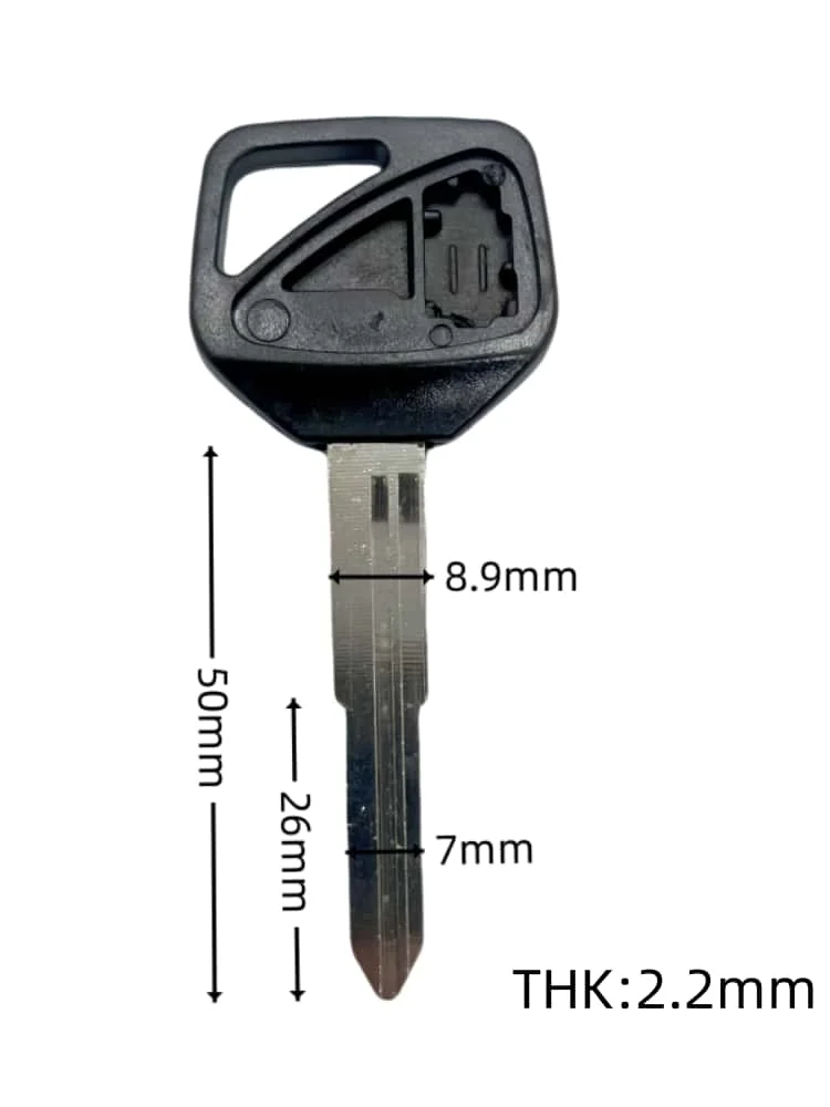 Motorcycle Uncut Blank Replacement Key Removable Chip Housing For Honda CB400/1300 CBR929/1000 CBR600/900RR F5 VTEC Wasp 600