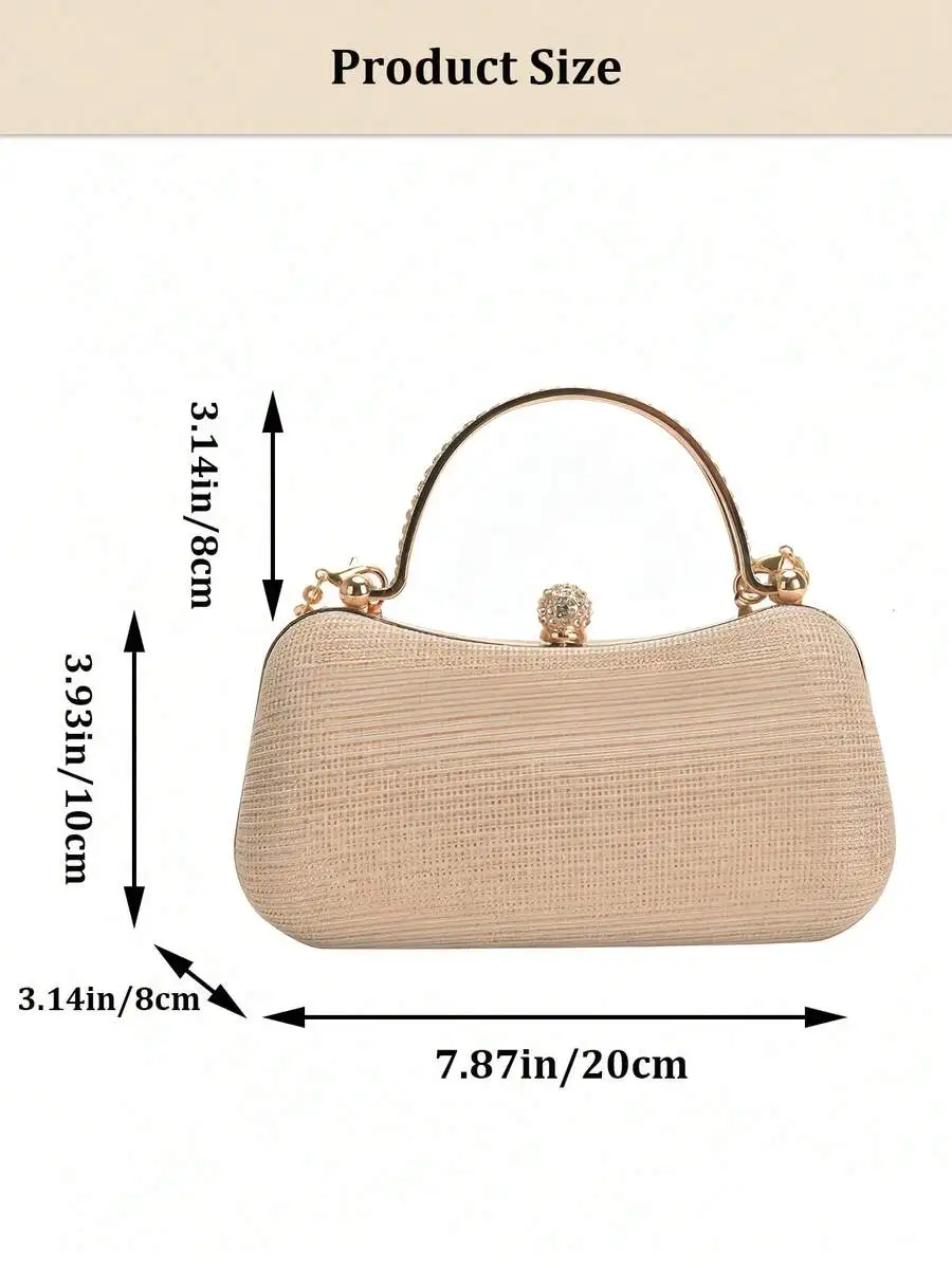 

Womens Mini Shiny Box Clutch Bag For Party Wedding Evening Dress
