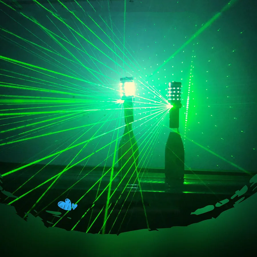 LED Flash Stick With Two head Laser Projector Light Champagne Bottle LED Strobe Baton Party Club Bar Bottle Service Sparkler