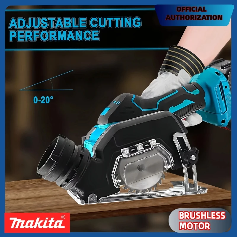 Makita-Mini amoladora angular sin escobillas de 3 pulgadas, herramienta de corte compacta eléctrica con pantalla LED para batería Makita de 18V