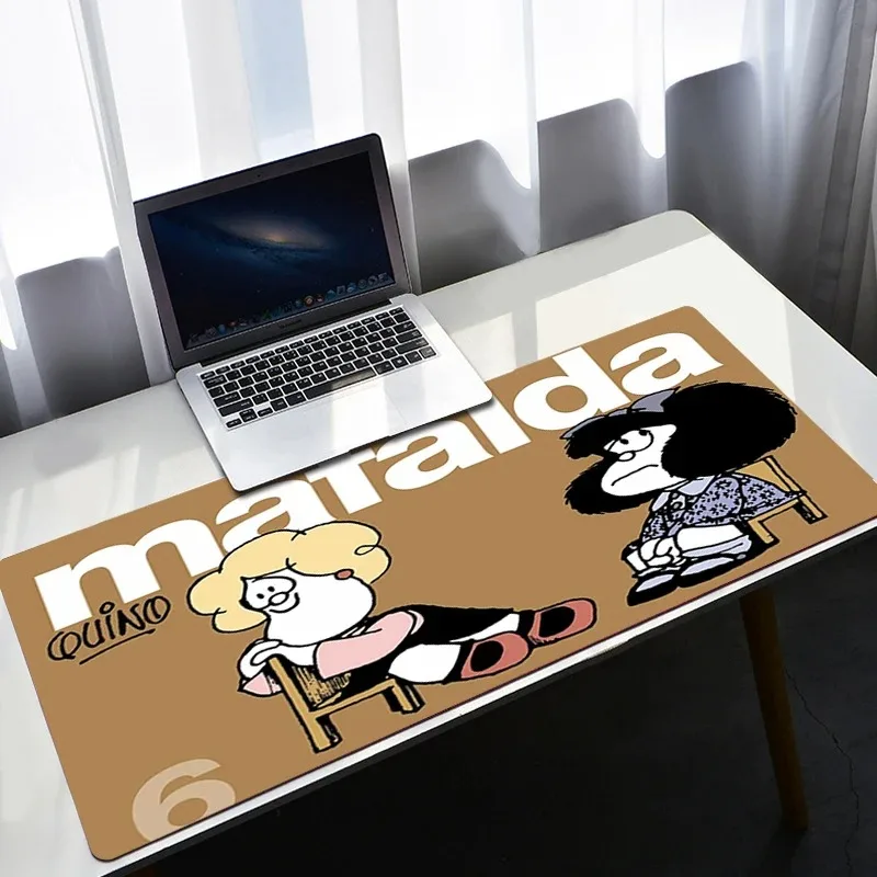 Mafalda Pc E-Sports Mouse Pad Gamer Computer Keyboard Desk Mats Home Office Decoration Accessories Non Slip Gaming Mousepads