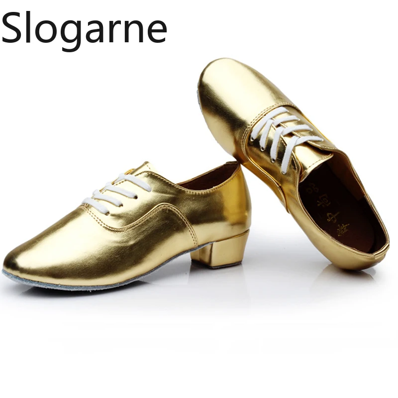

Children Latin Shoes Men Pu Leahter Dance Sports Shoes Kids Stage Performance Footwear Modern Jazz Waltz Ballroom Dance Shoes