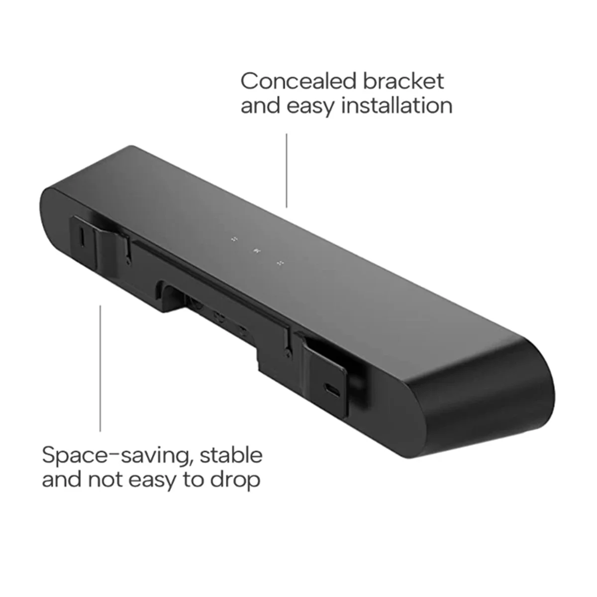 Soundbar Wall Mount Bracket Floating Style Mounting Bracket for Sonos Ray Soundbar Mount Wall Under TV Rich