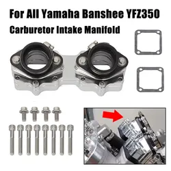 Para Yamaha Banshee 350 YFZ350 palanquilla colectores de admisión Kit de arranque para 33 34 35 36mm ATV Keihin Mikuni válvula de lengüeta carburador