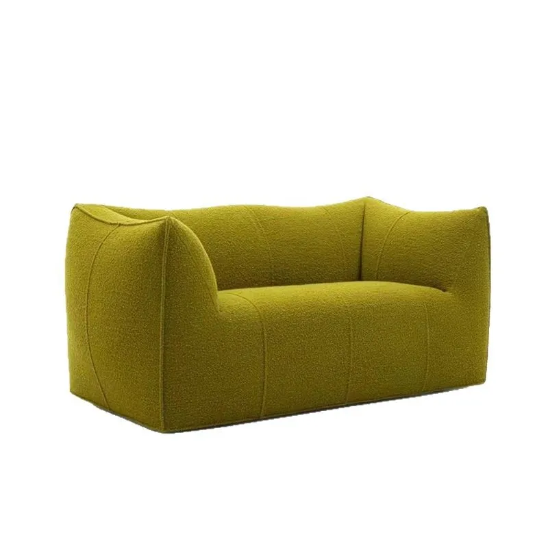 

Nordic creative croissant single sofa medium antique sofa chair wabi sandy wind leisure lazy living room straight row sofa