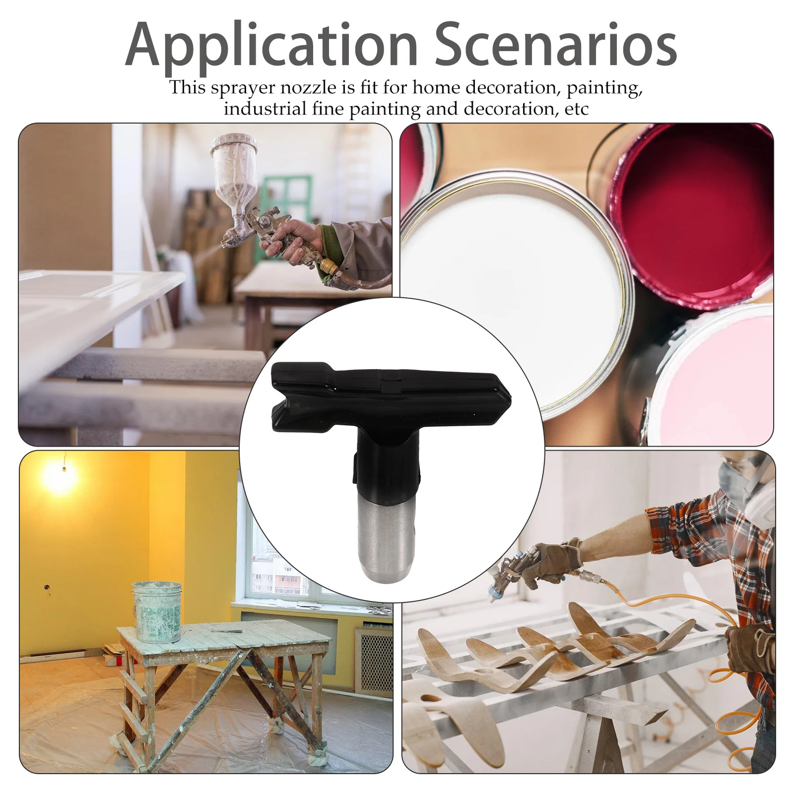 4Pcs High-Quality Sprayer Nozzle Tips for Home and Commercial Building Decoration Practical Use Spray Paint Tips