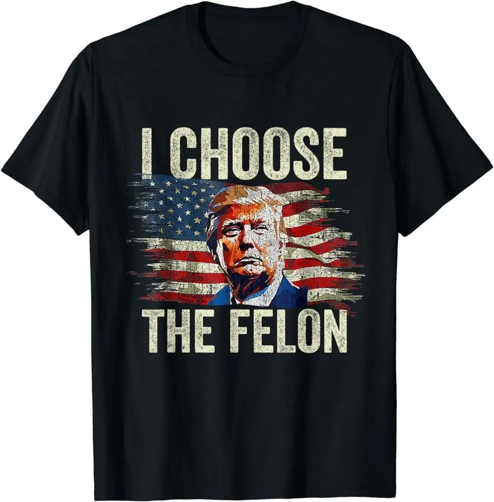 Ik kies het Felon grappige Trump 2024 Republikeinse Patriot T-shirt