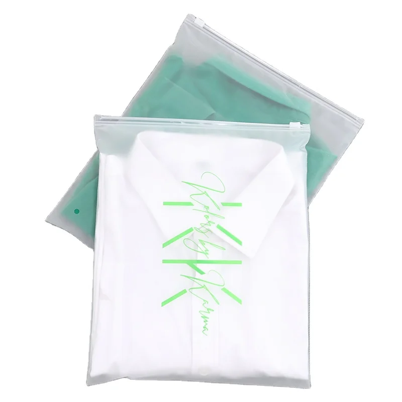 PVC zipper packaging bag for clothing, T-shirt swimsuit clothing bag, customized logo pattern printing