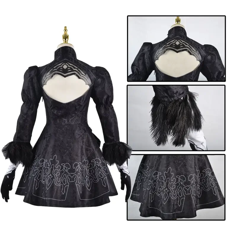 Nier 2b Cosplay Nier Automata Yorha Cosplay YoRHa No. 2 Type B Costume Anime Women Dress Fancy Halloween Girls Party Clothes