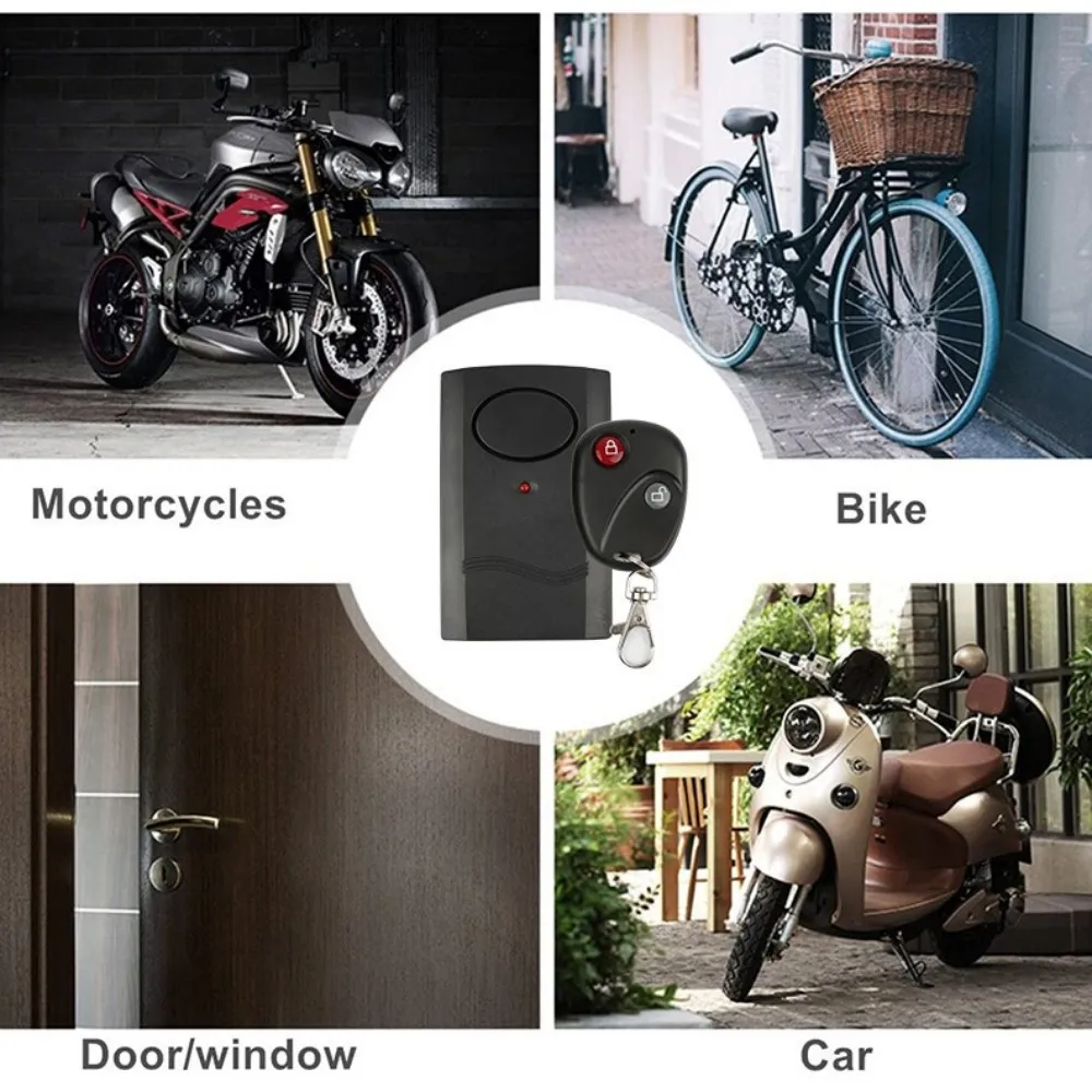 Remote Control Bicycle Security Alarm Portable Anti-theft Motorcycle Sensor Wireless Waterproof IP55 Smart Life Security Tools