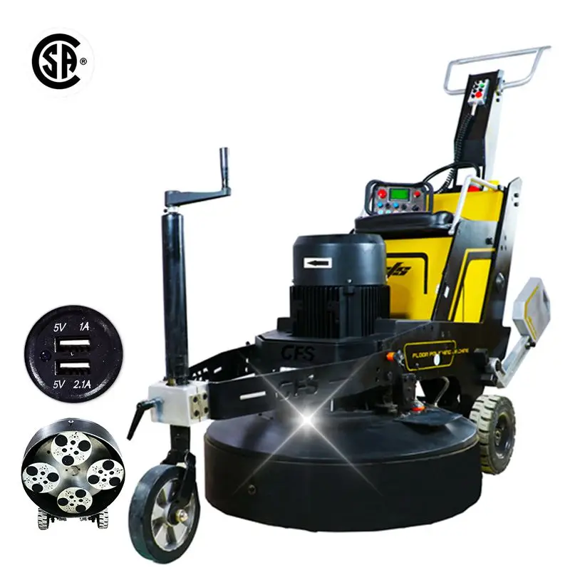 Potente máquina pulidora eléctrica de parquet de 920mm para placa de molienda de suelo de hormigón, diamante