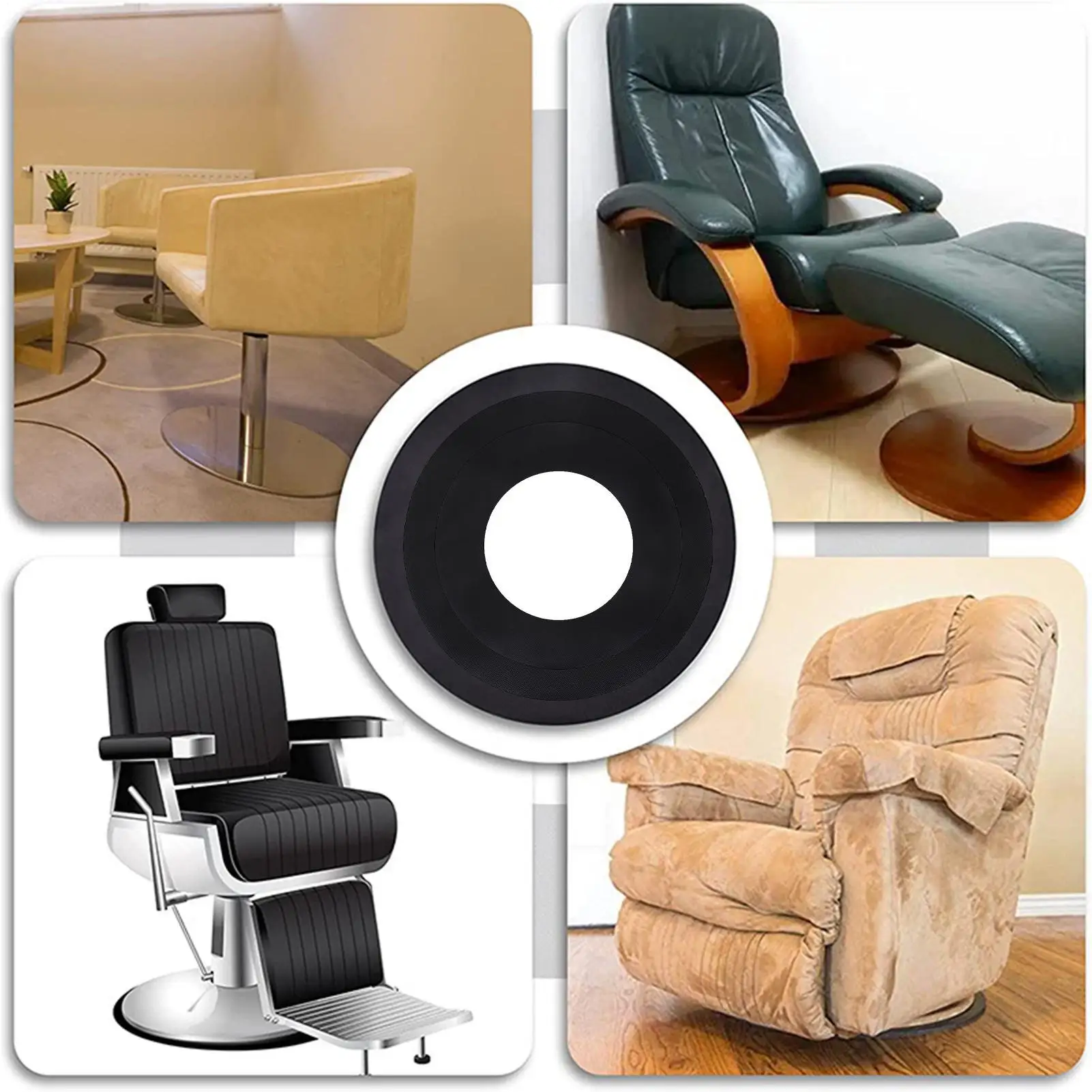 Recliner Pads For Hardwood Floors Anti Slide Grippers Round Furniture Pads For Swivel Stool Conference Room Workplace Home