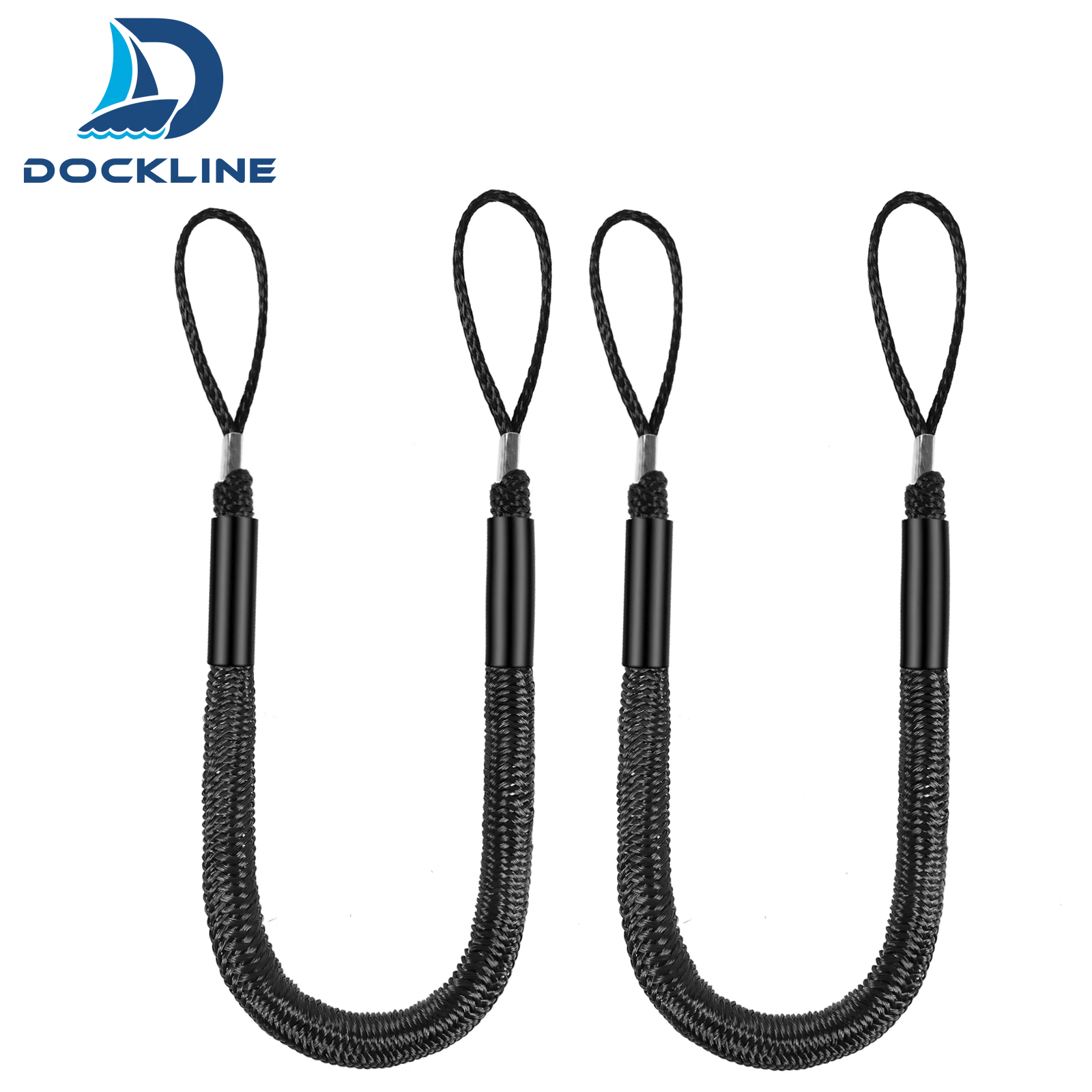 Bungee Dock Line  Mooring Rope Anchor Buddy Boat Accessories for Jetski, Kayak, Pontoon Stretch 4'-5.5'