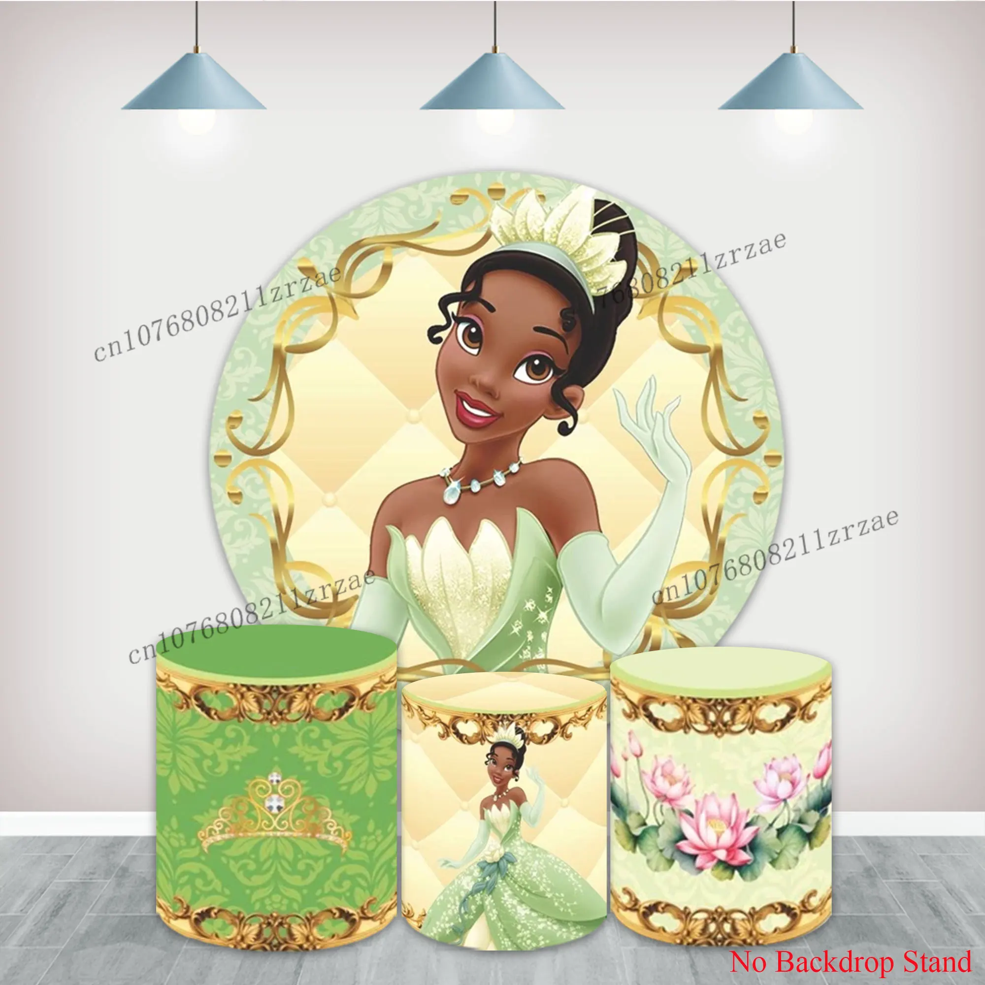 

Круглый фон с лягушкой и принтом для девочек, украшения для дня рождения, баннер для детского душа, постер, реквизит для фотосъемки