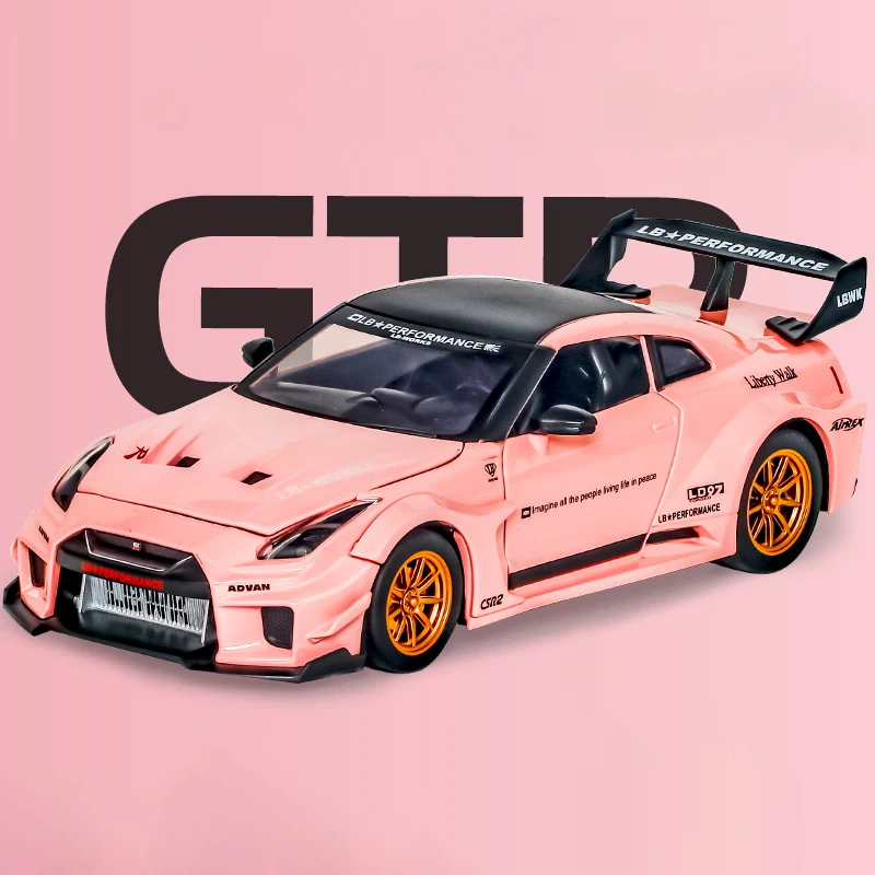 لعبة جديدة من نيسان 1:24 موديل GTR CSR2 أفق لعبة آريس ديكاستس ومركبات لعبة معدنية نموذج سيارة محاكاة عالية مجموعة ألعاب للأطفال