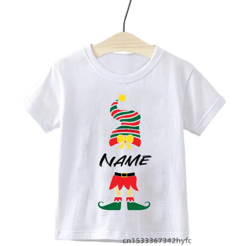 

Personalize Christmas Name T Shirts Kids Clothes Tops Boys Girls Shirts Christmas Party Family Matching T Shirts