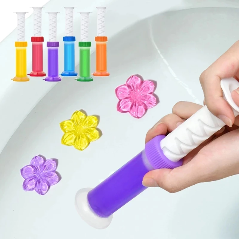 1 Pcs Flower Aroma Toilet Cleaning Gel Toilet Deodorant Cleaner Toilet Aroma Removing Odor Cleaning Household Cleaning