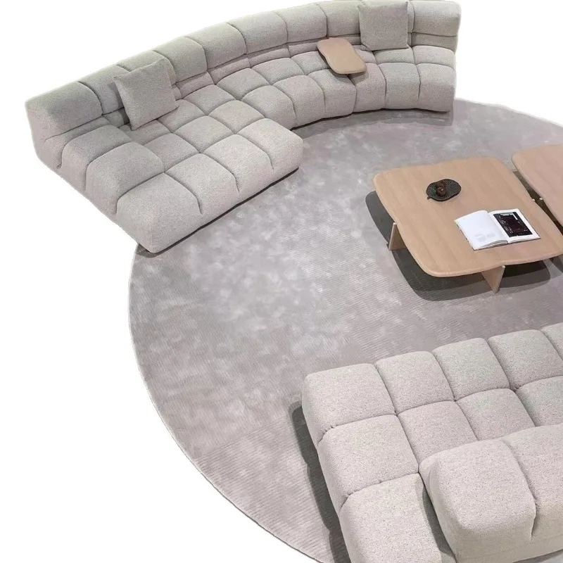 

Classic, Variety, Puff Sofa, Cream Wind, Cotton and Linen, Fabric