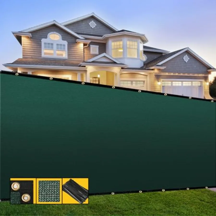 5' x 50' Fence Privacy Screenwith Bindings and Grommets Heavy Duty for Gardens Backyard Patio Tennis Court Pool Construction Pr