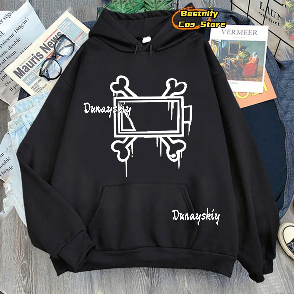 CosplayGame Murder Drones Uzi Doorman Cosplay Hoodie Costume Unisex Bone Print Sweatshirt Casual Long Sleeve Hoodies Clothes