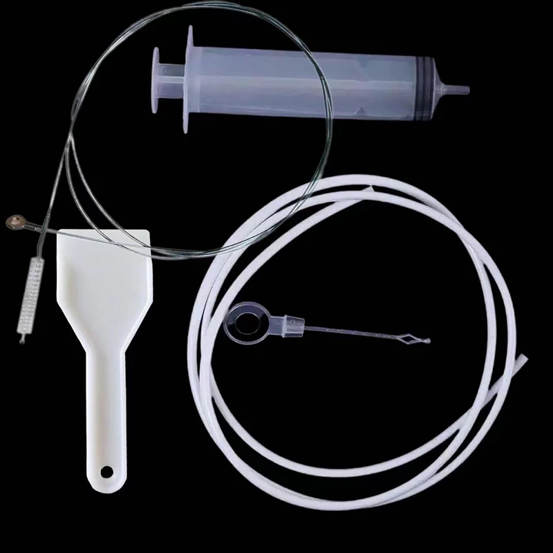 5Pcs/set Clean Brush Anti Clogging Kit Refrigerator Drain Wash Brush Suction Syringe Hose Fridge Drain Hole Cleaner Stick