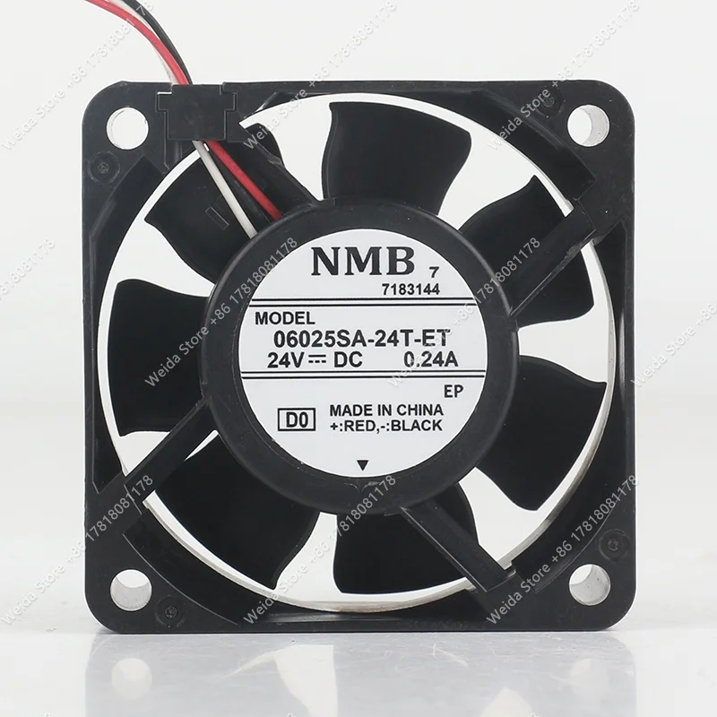 

Original NMB 06025SA-24T-ET 24V 6025 60X60X25MM 0.24A Three-wire frequency converter fan
