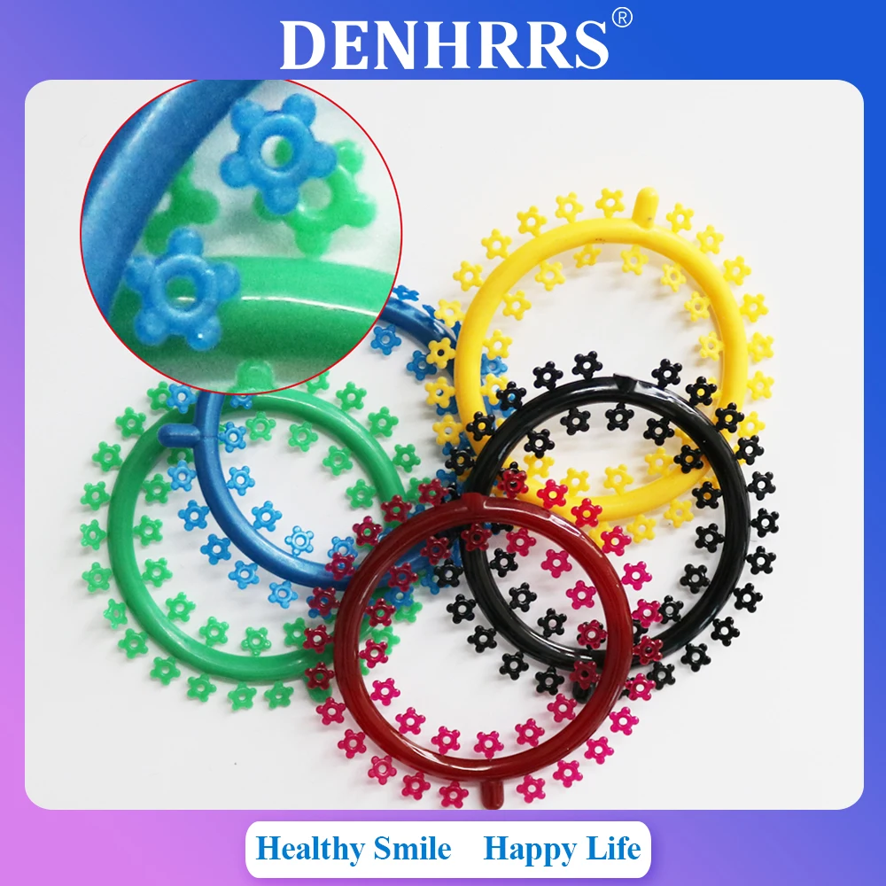 

1Pack 1000PCS Dental Orthodontic Mixed Color Ligature Ties Cartoon Rubber Elastic Cat Flower Mouse For Brackets