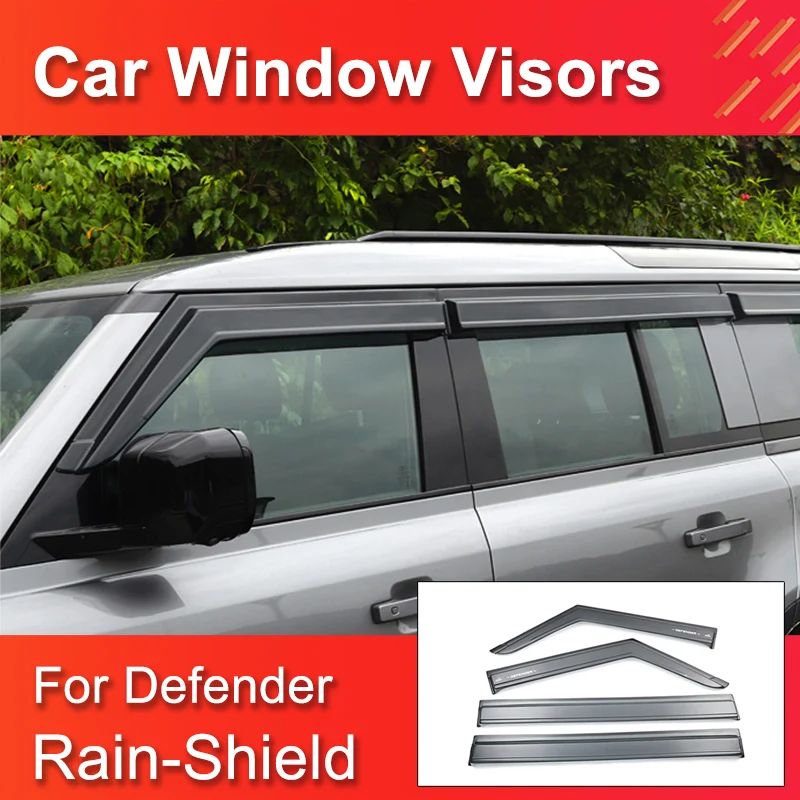 for Land Rover Defender 90 110 2020-2023 Car Window Visors Sheltering From Rain Flashing for New Defender