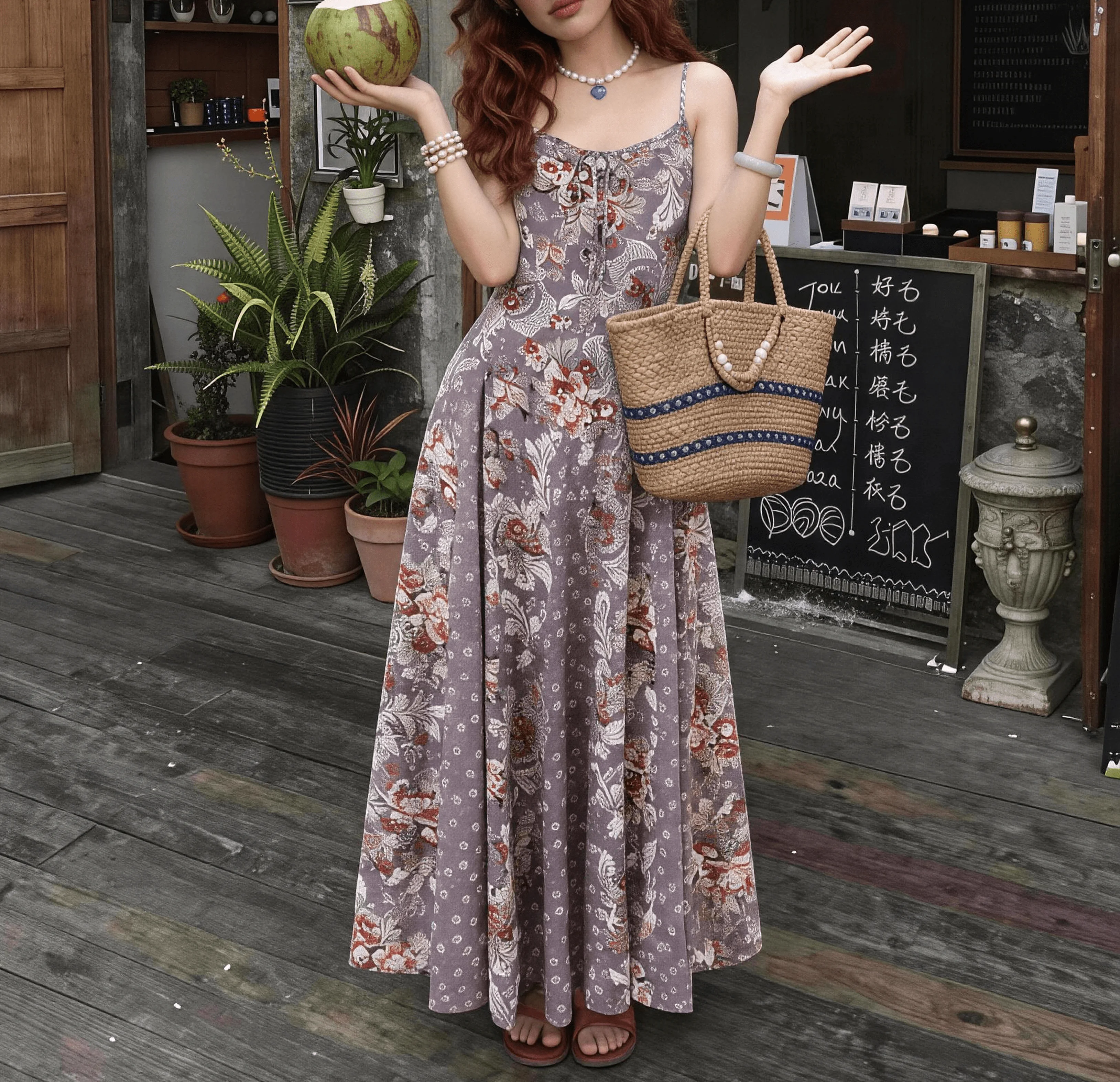 

Хлопково-вискозное платье с цветочным принтом на бретельках, женское летнее повседневное сексуальное платье без рукавов на длинных бретелях, в стиле бохо, для пляжных вечеринок, Vestidos