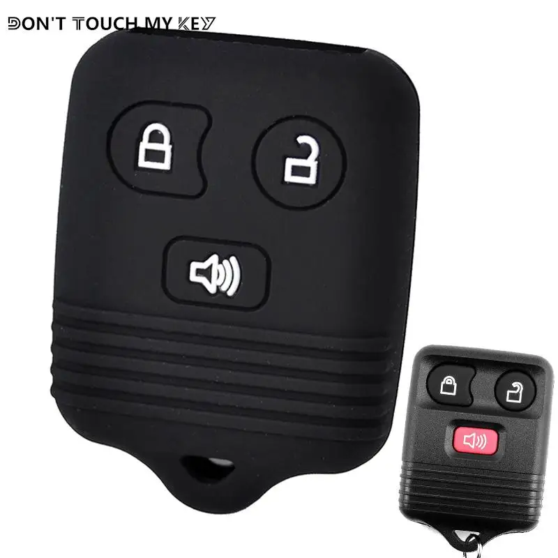 3 Button Silicone Key Cover Fit For Ford Mercury Lincoln Mazda Rubber Car Keyless Fob Smart Remote Case Shell Holder Protector