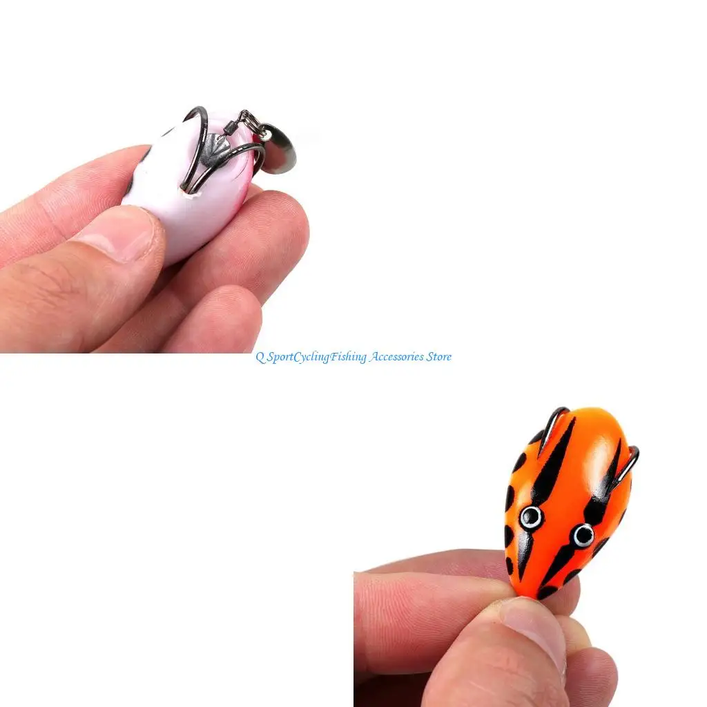 

Simulated Frogs Fishing Lures with Hook 4CM Topwater Soft Fishing Baits Artificial Fishing Lures Soft Tube Baits