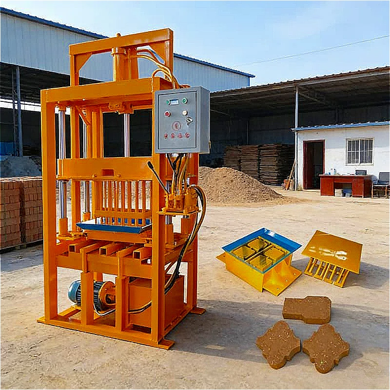 Brick Machine Mobile Concrete Block Maker Manual Hollow Solid Paver Interlock Brick Production For Construction Site Customized