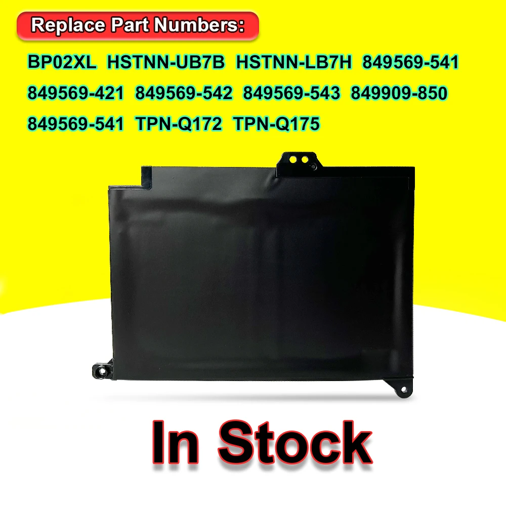 BP02XL New Laptop Battery For HP Pavilion PC 15 15-AU 849909-850 849569-421 TPN-Q172 TPN-Q175 HSTNN-LB7H BP02041XL 41WH